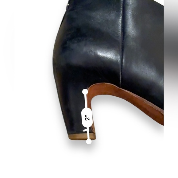 Maison Martin Margiela Black Leather Open Toe Side Zip Heeled Booties Sz 37.5 EU - Picture 12 of 12